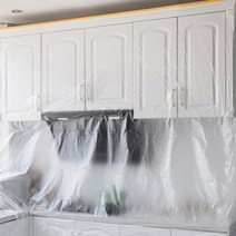 페인트칠 가구 비닐덮개 대형 부착, 비닐커버스티커 3x20