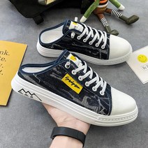 2022 REZENZI봄 캔버스 캐주얼 스포츠 플랫 슬립온 뒷굽 없는 슬립온