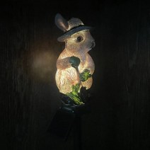 도매 태양 에너지 수지 빛 야외 LED 토끼 빛 안뜰 풍경 조명, 토끼의