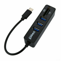 DFMEI USB C Type-C 3.1 Witchwood USB 2.0 Hub Seter Collection TF/SD Type-C 카드 리더, 검은 색