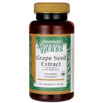Swanson 스완슨 Grape Seed Extract 그레이프 씨드 추출물 GSE 포도씨추출물 50mg 120캡슐, 120정, 1개