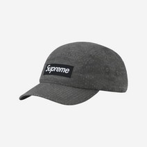 슈프림 워시드 시어서커 캠프캡 블랙 - 22SS Supreme Washed Seersucker Camp Cap Black