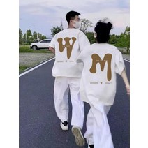 커플티 여름커플티 커플룩 반팔티 30대 커플청바지 귀여운커플티 봄커플티세트 남여면티 반팔티