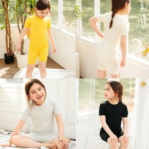 주니어 여름 배냇베이비 인견 실내복 반팔 컬러풀