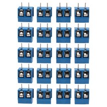 2-Pin Screw Terminal Block Connector 5.08mm Pitch Panel PCB, 01 파란
