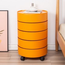 보관 정리 수납함 정리함 수납 보관함 물건 이동식 서랍 5단 7단 거실, 5단/오렌지/바퀴