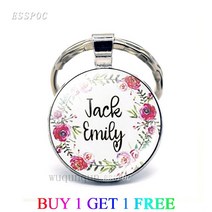 십자가 키링 주님은 그에게 부르는 사람에게 가까이 있습니다. 성경 구절 시편 견적 열쇠 고리 유리 보석, 14 2PCS