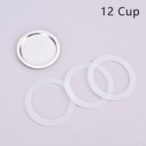 모카포트 인덕션 비알레띠 사용법 알루미늄3실리콘 가스켓 및 1Pc 스테인레스 스틸 필터 Moka Pot 커피 병, [04] 12 Cup