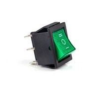 자동 잠금/래칭 로커 스위치 전원 I/O On-OFF 4 핀 6 조명 포함 250VAC KCD4, 06 3D3P-Green_01 220V