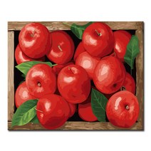 DIY캔버스페인팅 명화그리기 유화- 정물 40x50, S65_부귀홍사과