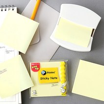 팝업 포스티지 보관 디스펜서 리필 노란색 500P 공시생 필수템 포스트지 큐브형 감성 뽑아쓰는 스티커 메모지 대용량 냉장고 리필용 휴대용 사무용 문구
