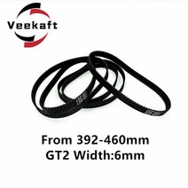 자동차 타이밍 타임 벨트 엔진 구동 교환 3D 프린터 부품 GT2 6mm 폐쇄 루프 타이밍 벨트 392 396 400 406, 14 2GT-450mm-width 6mm_01 1 개