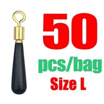DNDYUJU 50pcs 낚시 플로트 홀더 360 회전 자유롭게 구리 Accessorie145757, [03] Size L