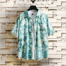 비치가디건 DC34P35 하와이 플라워 셔츠 남자 여름 얇은 트렌드 상의 M2XL 4995978986
