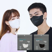 25매 메이메딕 황사방역 KF94 숨쉬기편한 귀안아픈마스크, 블랙