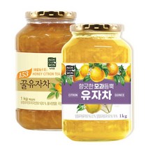 녹차원 꿀유자차1kg+모과유자차1kg, 단품