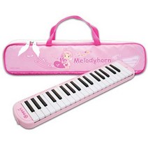엔젤 멜로디언 AM-P37 교육용 멜로디혼 핑크 블루 택, 핑크색