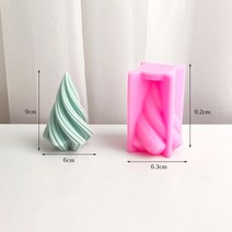 실리콘 토끼 몰드 곰돌이 도넛 원형 틀 Diy 원추형 기하학 곡선 열 실리콘 촛불 금형 3D 크리 에이 티브 회, 03 A