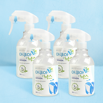 아쿠아낙스 350ml 다목적 세정제 (살균 탈취 세정) 시계세척제 전해수 알칼리이온수, 4개