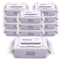 베베숲 프리미어 물티슈 캡형 70매 12팩 / 아기물티슈, 베베숲 프리미어 물티슈 캡형 70