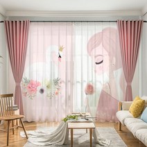 예쁜 가정집 커튼 귀여운 동물 그림 여아 펀칭 훅 거실 작은 창문 방 남자 방음 암막 여자 아이 천 셀프 큰 비침없는 커텐 비 쉬