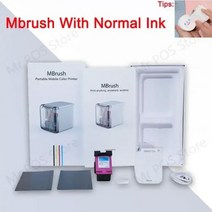 네임프린터 라벨프린터 휴대용라벨기 NEW2023 Kongten Mbrush 1200dpi 휴대용 핸드 헬드 미니 잉크젯 바코드 무선 Wifi 빵 케이크 텍스트 카드 컬러 식품 프, With color food ink, 미국