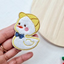 [접착식] 오리 자수 와펜 접착 패치