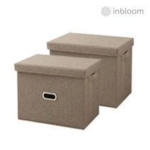 인블룸 1+1세트! 리빙박스A 다용도 정리함 (대형38L 특대형55L 초대형82L), 브라운, 초특대형 1+1