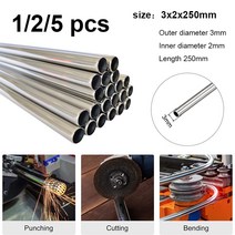 스텐주름관 실버 원형 304 스테인레스 스틸 모세관 외경 3 4 5 6 7 8 10 12 mm 길이 250mm 1/2/ 개 튜브, [13] 6x4x250mm 1pc, 13 6x4x250mm 1pc