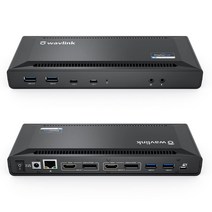 WAVLINK USB-C 싱글 5K듀얼 4K60Hz 디스플레이 도킹 스테이션 100W 충전 기능 첨부 Windows Mac 시스템 대응 HDMI DisplayPort 4K 대응, 듀얼 1080P