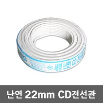 난연 CD 전선관 22mm 100M 작업전선난연 난연CD관 ELP 전선보호관 전선 배관 공사 케이블 전선파이프 인터넷선 모듈 전기 CD관 파이프 보호관 CD전선관 전선 보호, 22mm 100M 백색, 1개