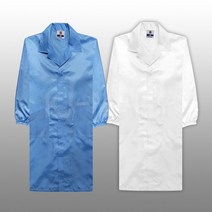 KJ 방진복 가운 제전복 무진복 제전방진복 클린복 크린룸 반도체 정전기방지 작업복, 1개, 스카이블루