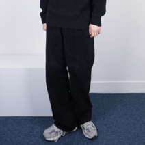 노멀쉐이크 골덴 와이드 코듀로이 플리츠 팬츠 아메카지 코디 골지 크림색 갈색