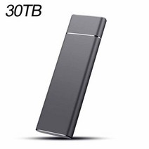 100% 정품 SSD 외장 하드 드라이브 500GB 8TB 16TB HD USB HDD 휴대용 저장 장치 컴퓨터 노트북용 모바일 하드 디스크, 30TB Black