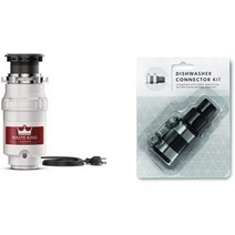 Waste King L-1001 전원 코드 포함 쓰레기 처리 12 HP, 폐기 + 커넥터 키트