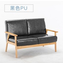엔틱 소파 가죽 레트로 천연 고풍 넓은 홈쇼핑 거실 북유럽 명품 통가죽, 키높이 1인+2인+3인, 원목색 -블랙가죽