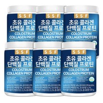 순수식품 초유 콜라겐 단백질 프로틴 쉐이크 6통(3000g) 파우더 분말 가루 보충제, 500g, 6통