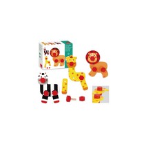 X7285 i06 (구알라)야생동물 나사놀이 퍼즐제작/공룡인형/블럭아이/아기거울/동방/로보타임/스크래치그림/퍼즐액자/백호/원목교구, 단일 퍼즐/블럭 조각 수