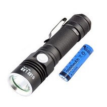 LEDLAB 5핀 충전 랜턴 802-SST20 + 18650 충전지, 1세트