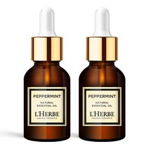 1+1 르에르베 천연 아로마 에센셜 오일 100% 원액 10ml, 페퍼민트 x 2개
