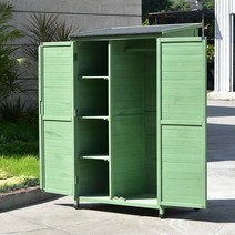 소형창고 야외 이동식 전원주택 간이창고 간이조립식, 4, (라이트 그린/1000x600x1600mm)