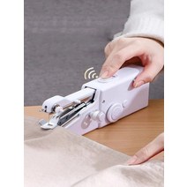 미니재봉틀 휴대용 핸드 헬드 재봉틀 무선 최소 전기 스티치 기계 세트 빠른 수리 diy, 재봉 키트