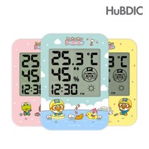 [휴비딕] 뽀로로 디지털 시계 온습도계 HT-2 (옐로우핑크블루), 1)온습도계 HT-2 핑크, 1개