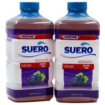REPONE SUERO 아연 함유 전해질 용액 수분 공급을 위한 구강 음료 미네랄과 영양소 복원 포도 맛 33.8 Fo 병 2팩 퍼플