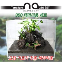 피알피쉬 [Nature Art] 350 테라리움 세트 (크랩 전용) 어항, 히터+조명+여과기추가