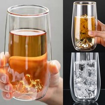 이중 유리컵(350M) 카페주방용품 무지머그컵