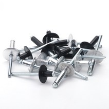 20-40pcs 알루미늄 대형 플랜지 팝 오픈 중공 블라인드 리벳 캡 리프 볼트 스포이드 셀프 플러그 장식 풀, 03 10mm_04 40Pcs (M3.2 Black)
