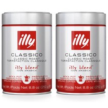 일리 클라시코 클래식 로스트 모카 팟 프리퍼레이션 그라운드 커피, 500g, 분쇄커피