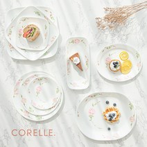 코렐 컨트리로즈 빈티지 2인 4인 6인 10인 혼밥 신혼 그릇 세트, 04신국그릇