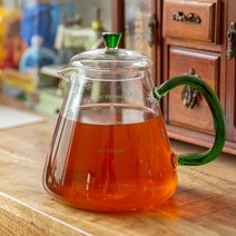 티포트 로젤 직화 내열 유리 티포트 그린 주전자 차우림기_[230407EA], 2L, 본상품선택